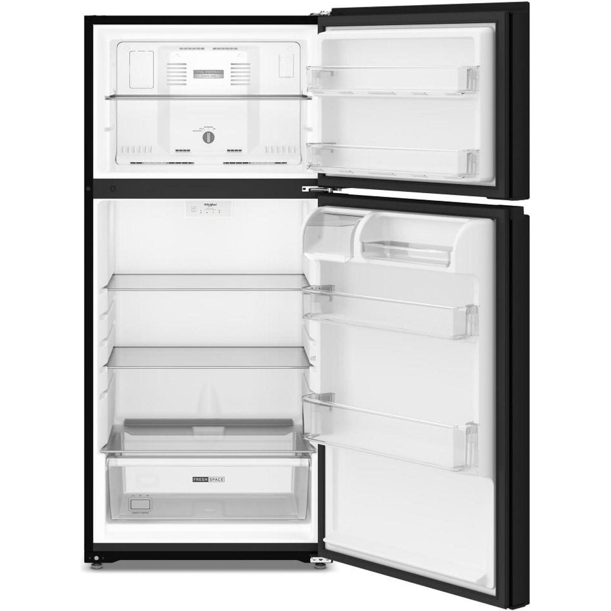 Whirlpool 28-inch, 14 cu. ft. Top Freezer Refrigerator with Total Coverage Cooling WRTX3314TB IMAGE 2