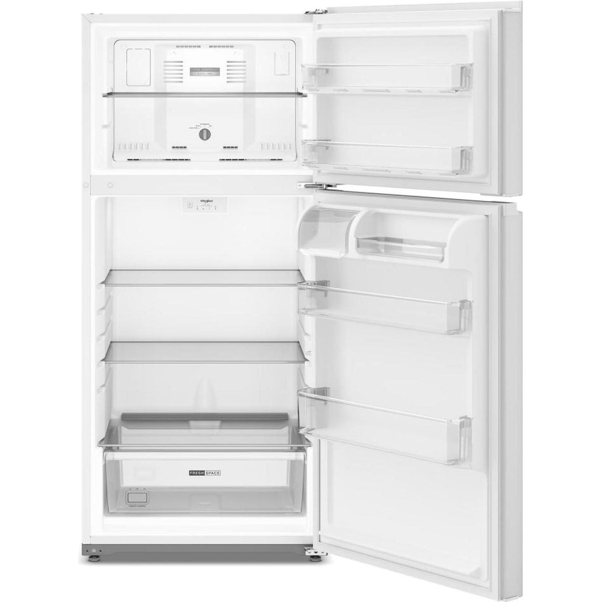 Whirlpool 28-inch, 14 cu. ft. Top Freezer Refrigerator with Total Coverage Cooling WRTX3314TW IMAGE 2