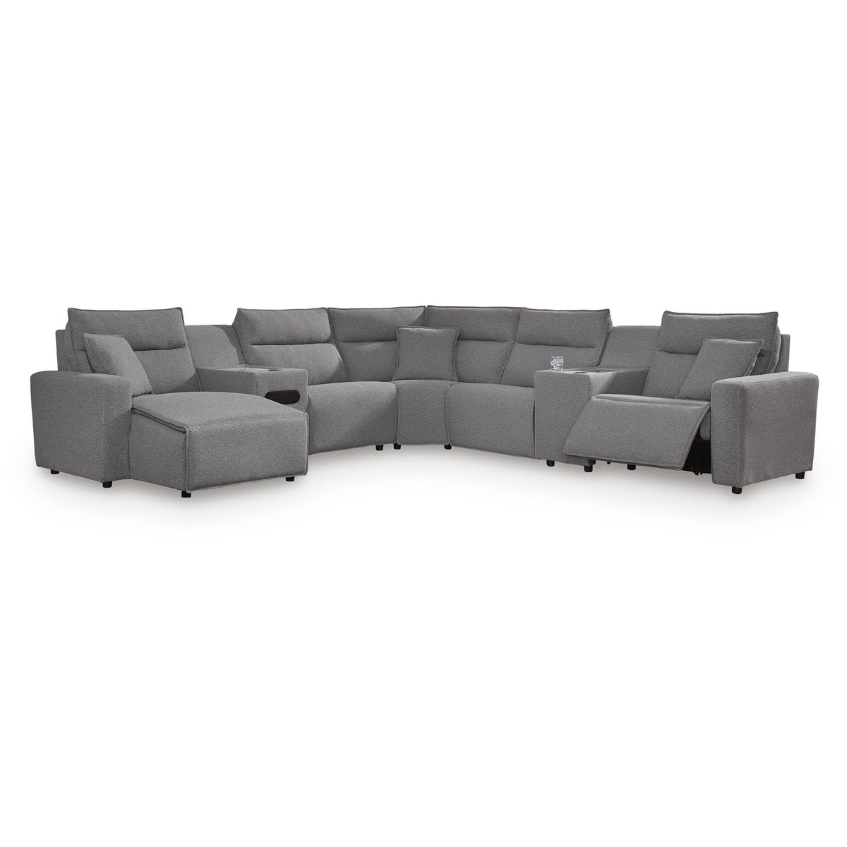 Signature Design by Ashley Modmax II 65906S43 7 pc Power Reclining Sectional with Chaise and Audio Console IMAGE 1