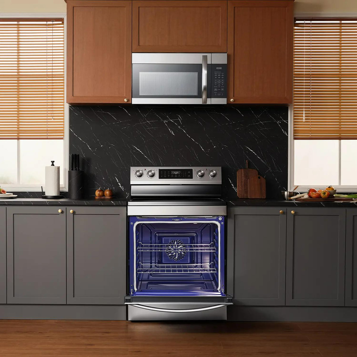 Midea 6.3 Cu. Ft. Freestanding Electric Range with Air Fry MER30A15ASTC IMAGE 9