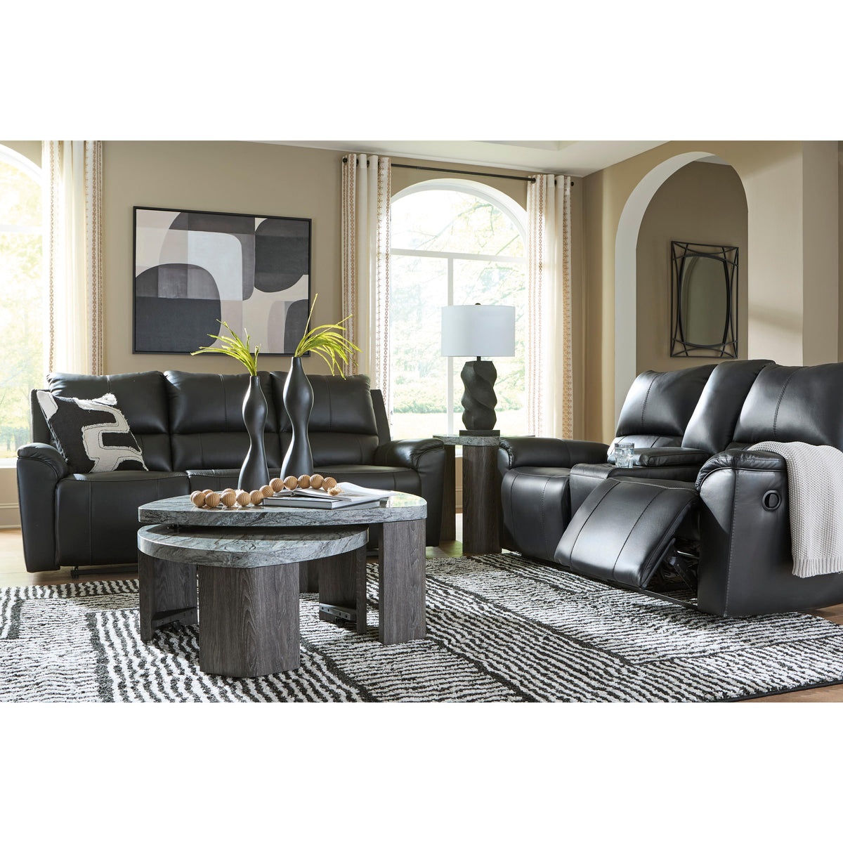 Signature Design by Ashley Glossmore Reclining Leather Match Sofa PCU1170088C IMAGE 8