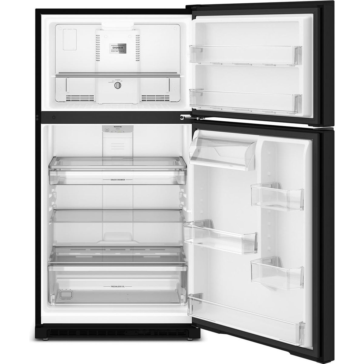 Maytag 33-inch, 21.3 cu. ft. Freestanding Top Freezer Refrigerator with EvenAir™ Cooling Tower MRTX5121TB IMAGE 2