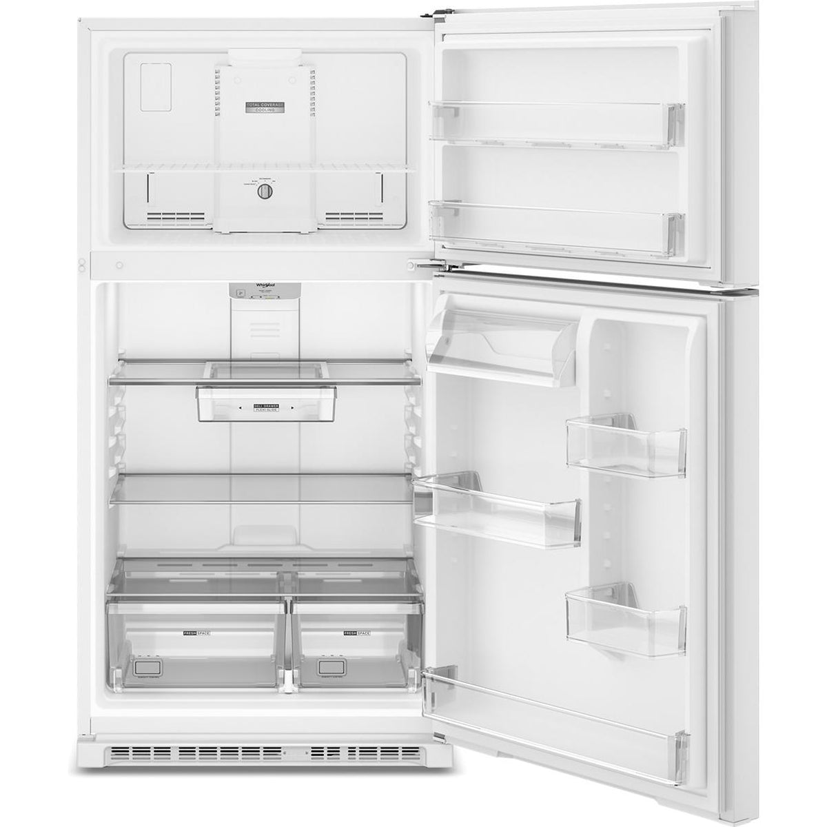 Whirlpool 32.8-inch, 21.3 cu. ft. Freestanding Top Freezer Refrigerator with Flexi-slide™ Deli Drawer WRTX7421TW IMAGE 2
