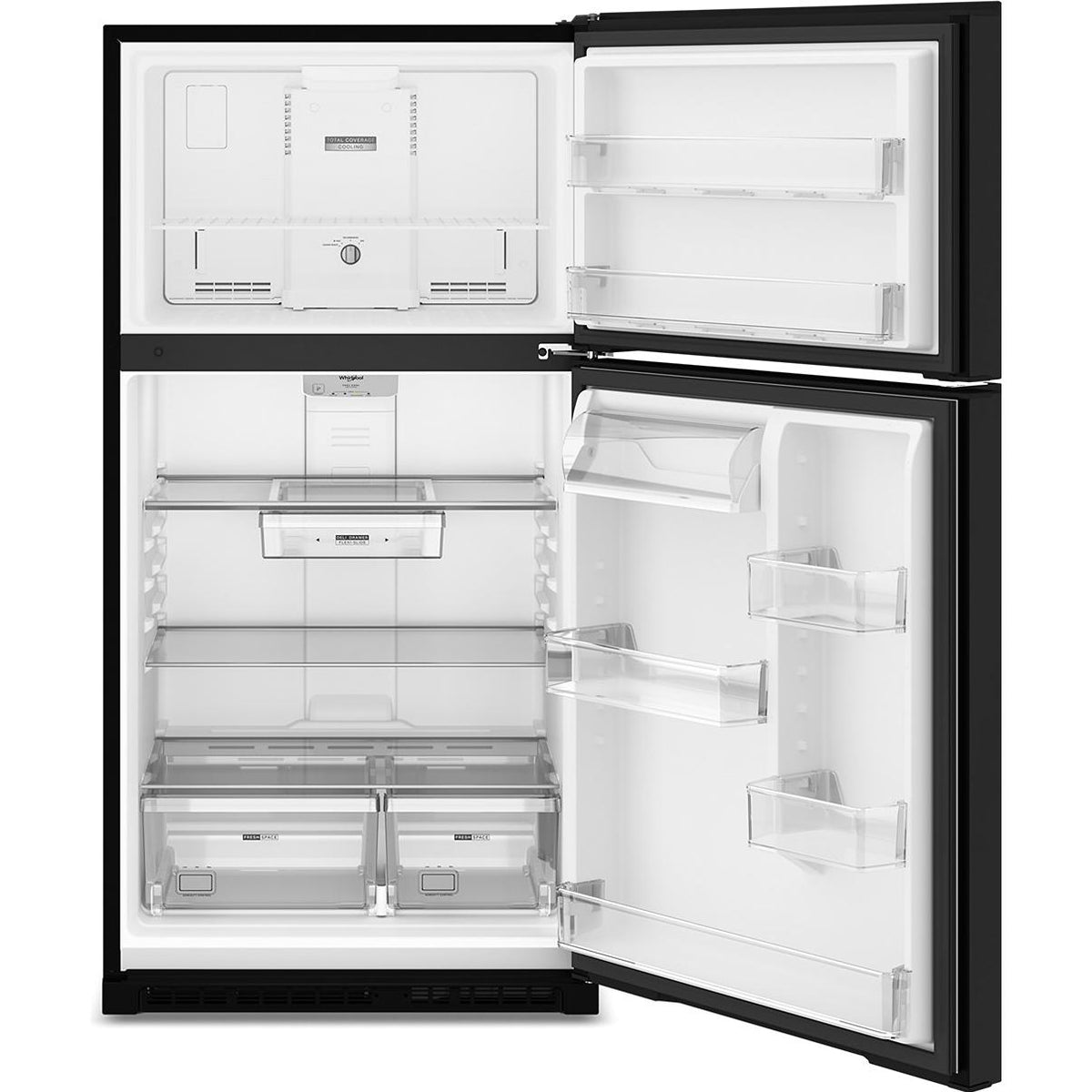 Whirlpool 32.8-inch, 21.3 cu. ft. Freestanding Top Freezer Refrigerator with Flexi-slide™ Deli Drawer WRTX7421TB IMAGE 2