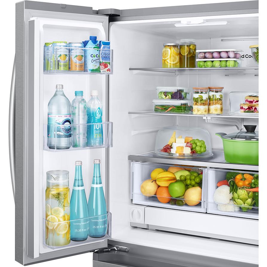 Samsung 33-inch, 25 cu.ft. Bespoke AI 3-Door French Door Refrigerator RF25C5A01SRAA IMAGE 7