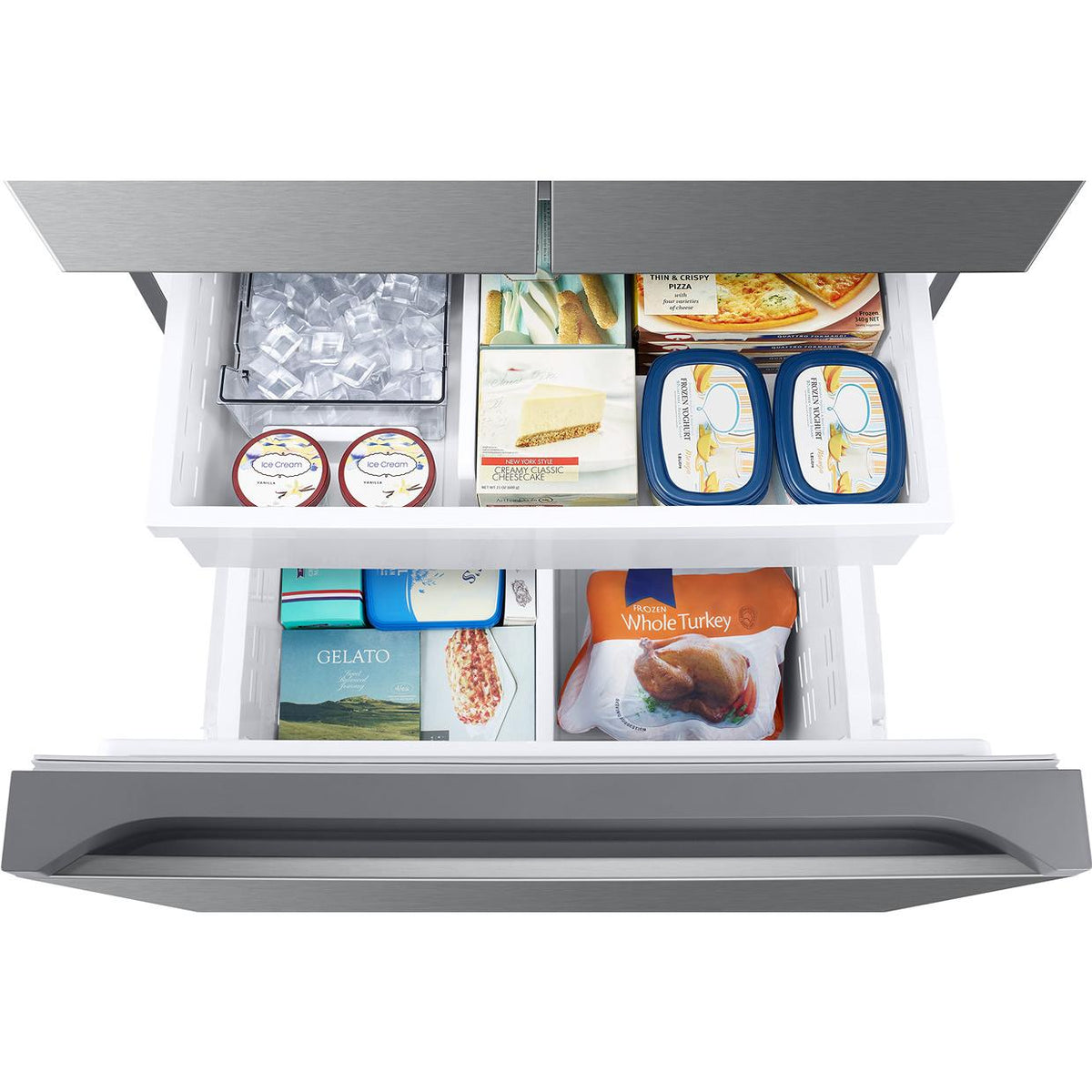 Samsung 33-inch, 25 cu.ft. Bespoke AI 3-Door French Door Refrigerator RF25C5A01SRAA IMAGE 9