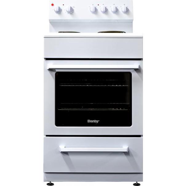 Danby 24-inch Slide-in Electric Range with Rear Controls DER240B1WC IMAGE 1