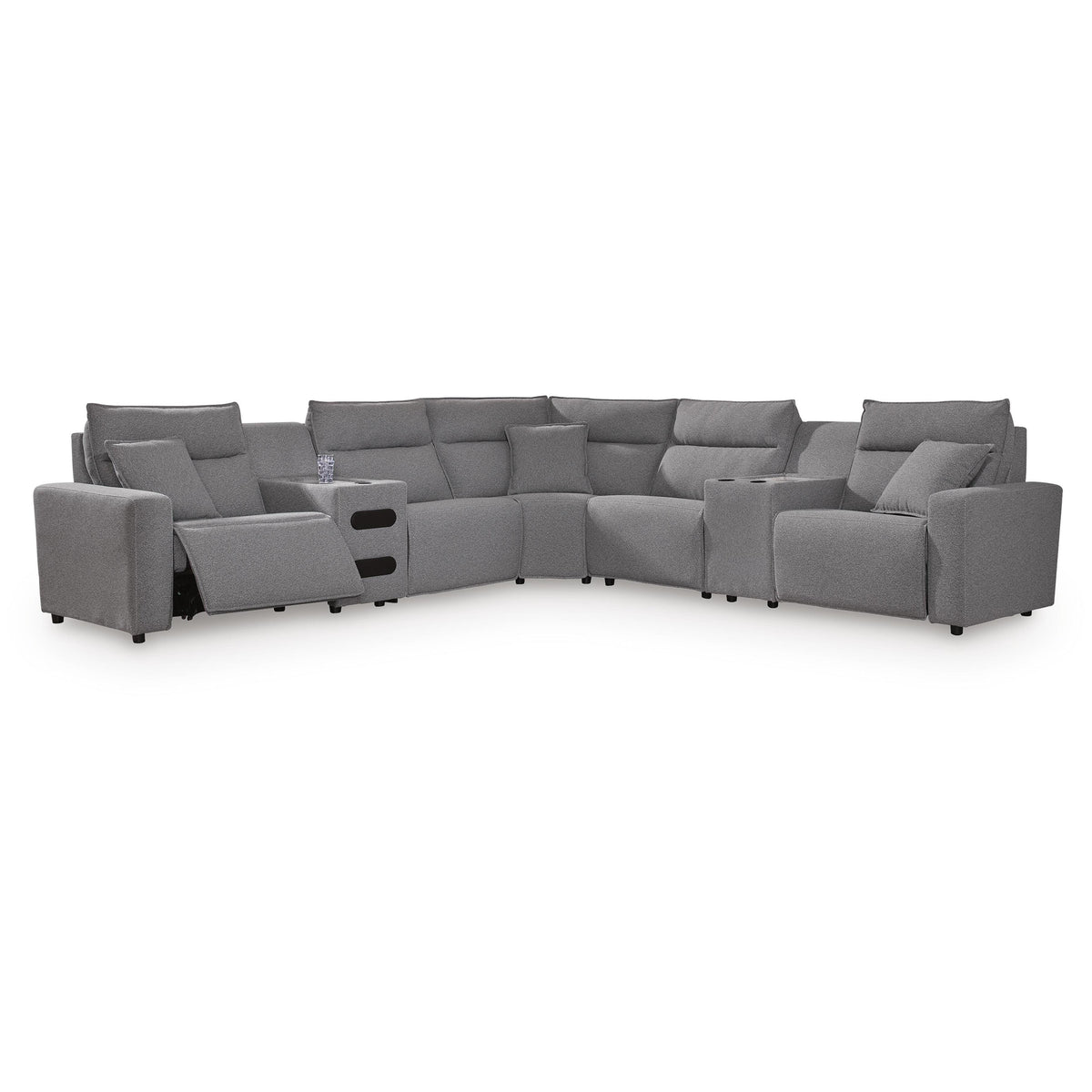 Signature Design by Ashley Modmax II 65906S48 7 pc Power Reclining Sectional with Audio Consoles IMAGE 5