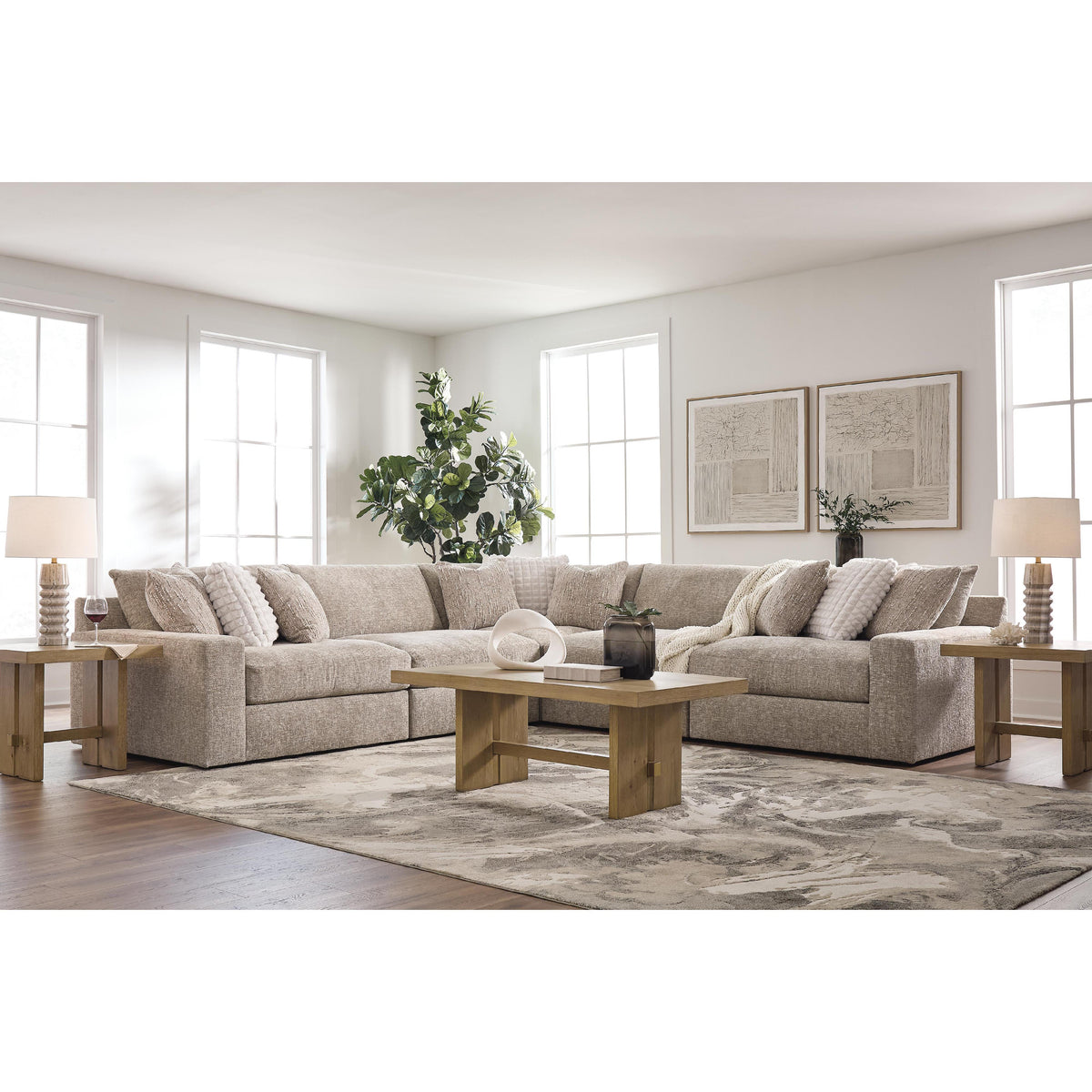 Signature Design by Ashley Nexora-Court PC68008S17 5 pc Sectional IMAGE 2