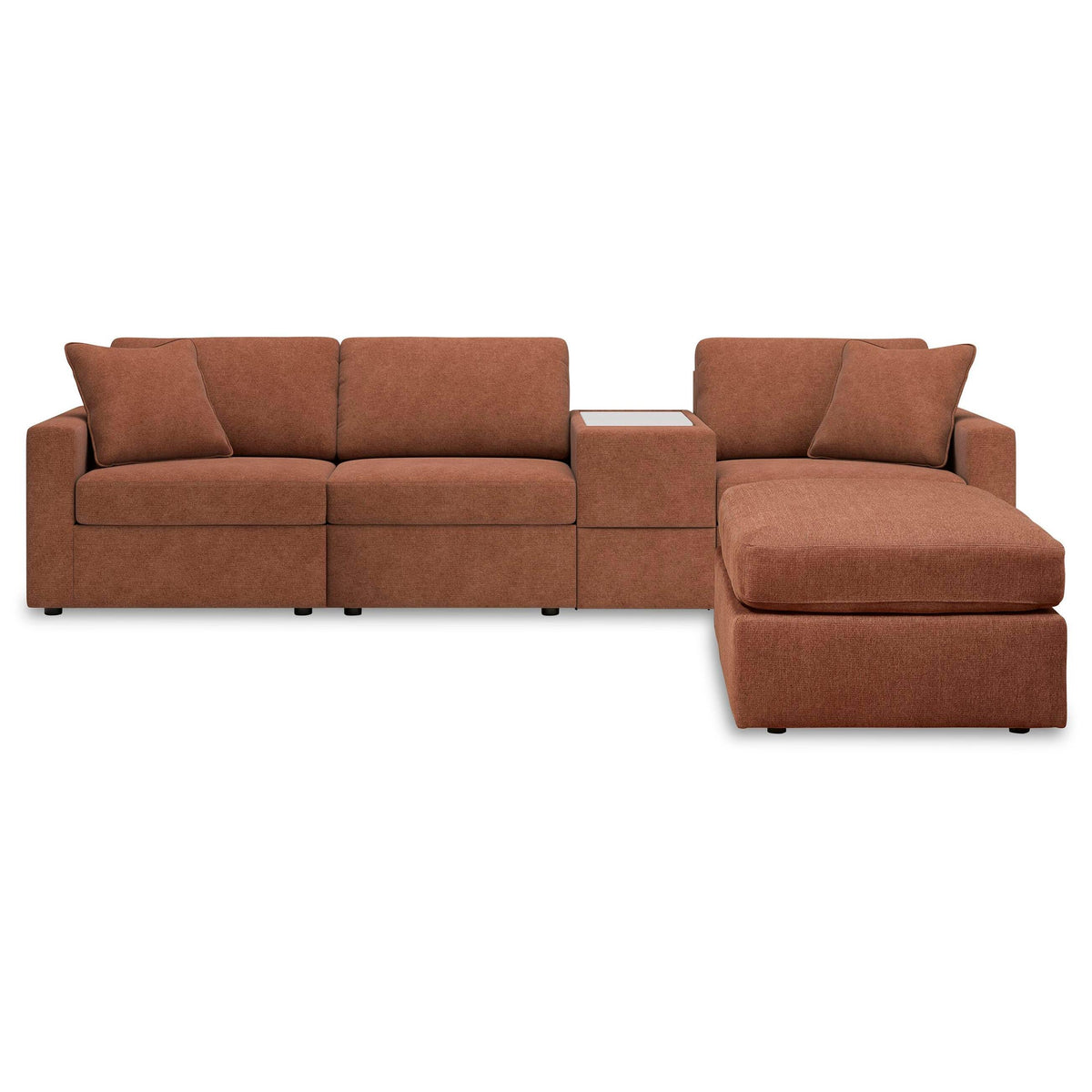 Signature Design by Ashley® Modmax 92102U12 4 pc Sectional and Ottoman - Spice IMAGE 1