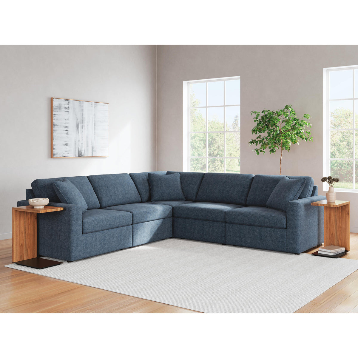 Signature Design by Ashley® Modmax 92121U14 5 pc Sectional and Ottoman - Ink IMAGE 6