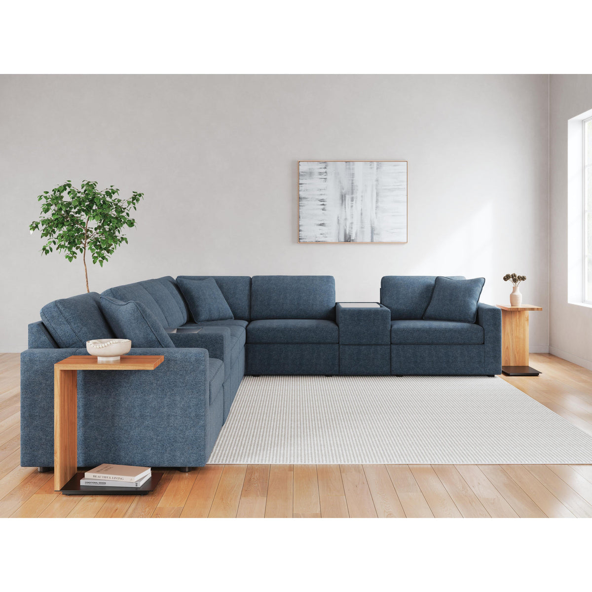 Signature Design by Ashley® Modmax 92121U3 8 pc Sectional and Ottoman - Ink IMAGE 11