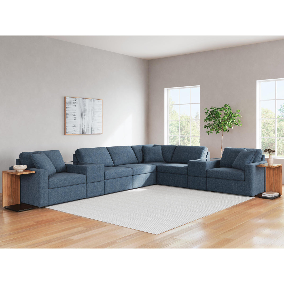Signature Design by Ashley® Modmax 92121U3 8 pc Sectional and Ottoman - Ink IMAGE 8