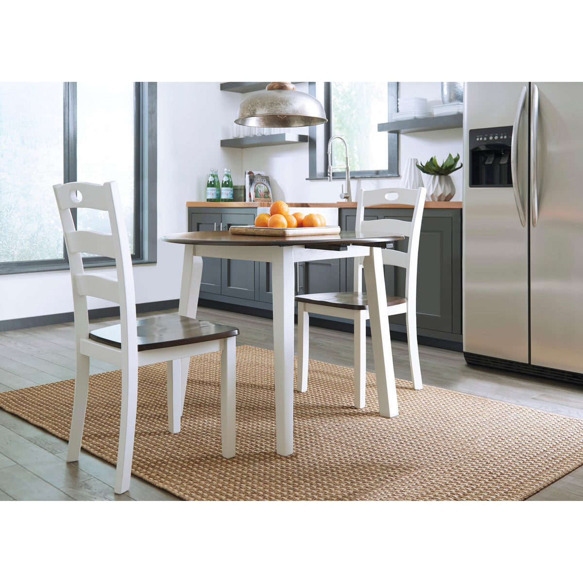  Signature Design by Ashley Woodanville D335D4 3 pc Dining Set IMAGE 1