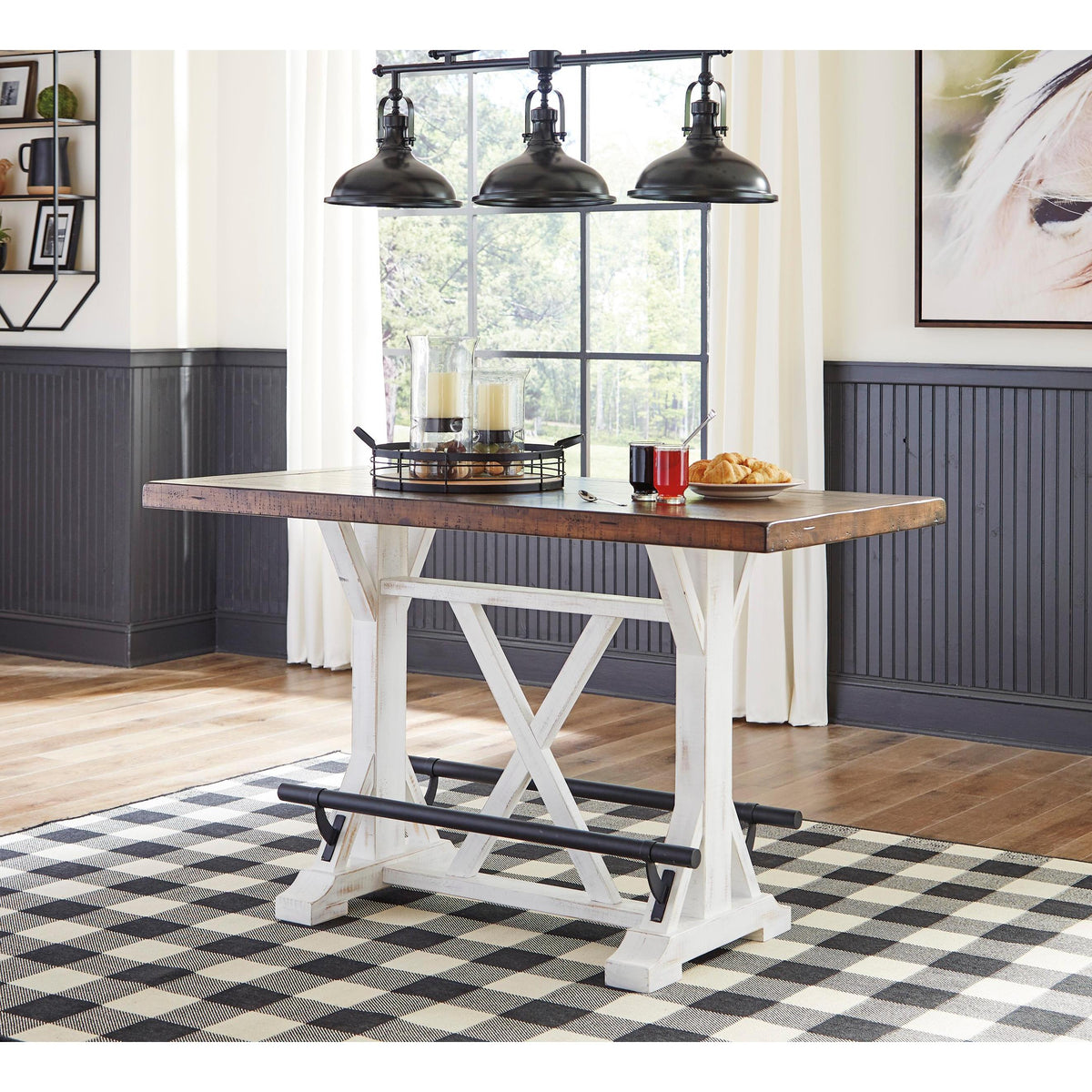  Signature Design by Ashley Valebeck D546D5 5 pc Counter Height Dining Set IMAGE 2