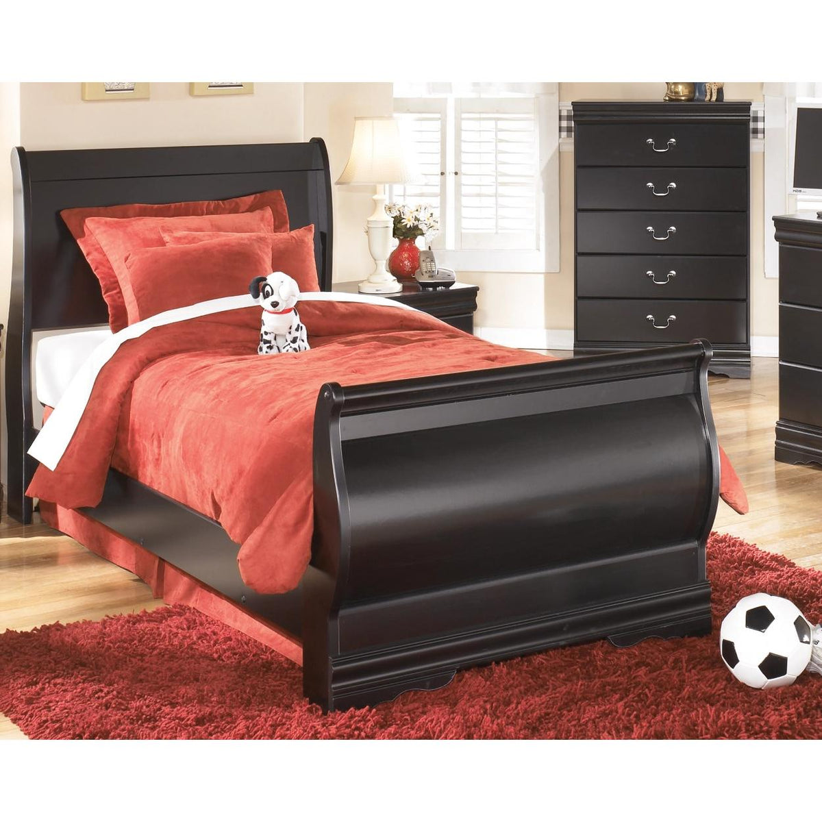  Signature Design by Ashley Huey Vineyard Twin Sleigh Bed B128-63/B128-62/B128-82 IMAGE 2