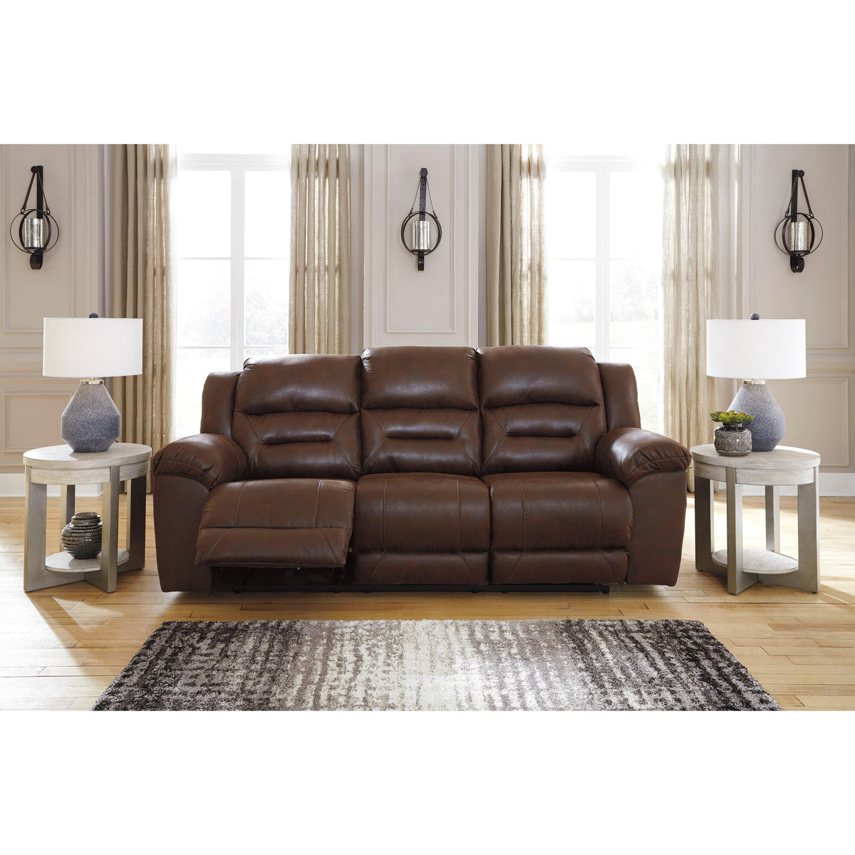  Signature Design by Ashley Stoneland 39904U1 2 pc Reclining Living Room Set - Chocolate IMAGE 2