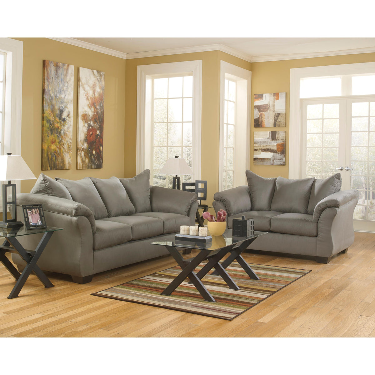  Signature Design by Ashley Darcy Stationary Fabric Loveseat 7500535 IMAGE 8