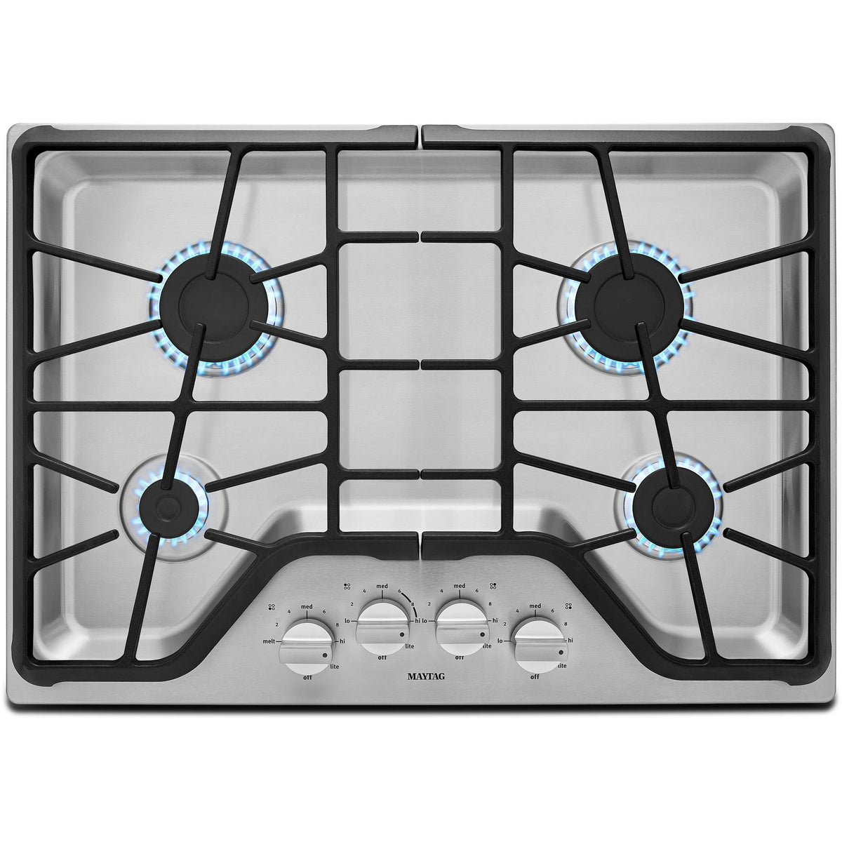  Maytag 30-inch Built-In Gas Cooktop MGC7430DS IMAGE 2