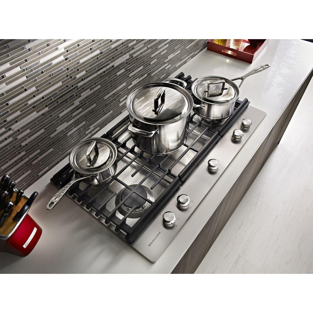  KitchenAid 30-inch Built-in Gas Cooktop with Griddle KCGS950ESS IMAGE 9