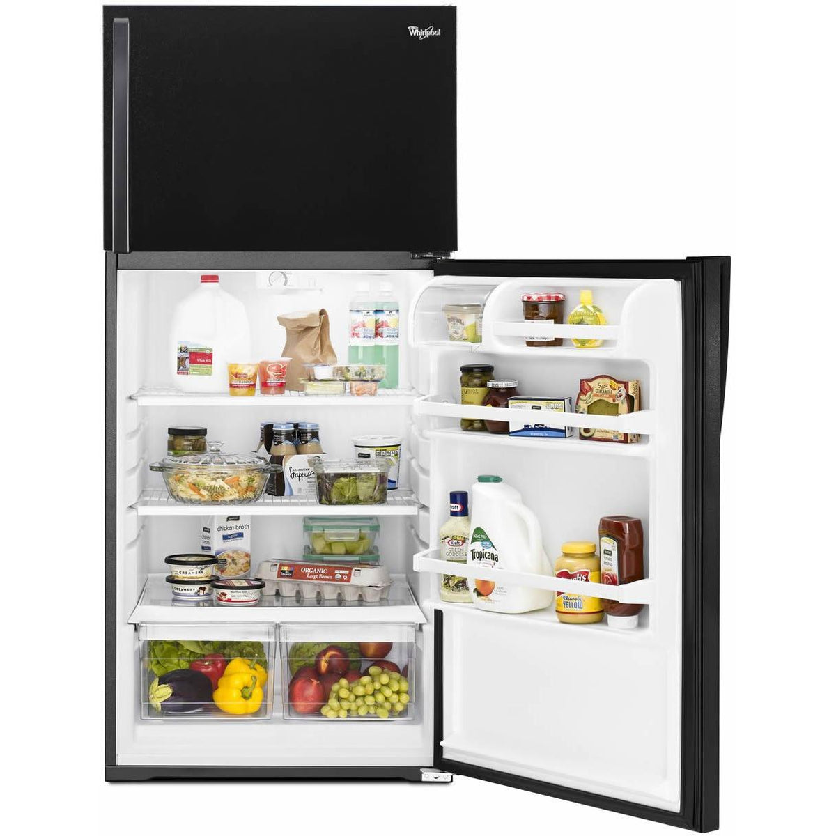  Whirlpool 28-inch, 14.3 cu. ft. Top Freezer Refrigerator WRT134TFDB IMAGE 6