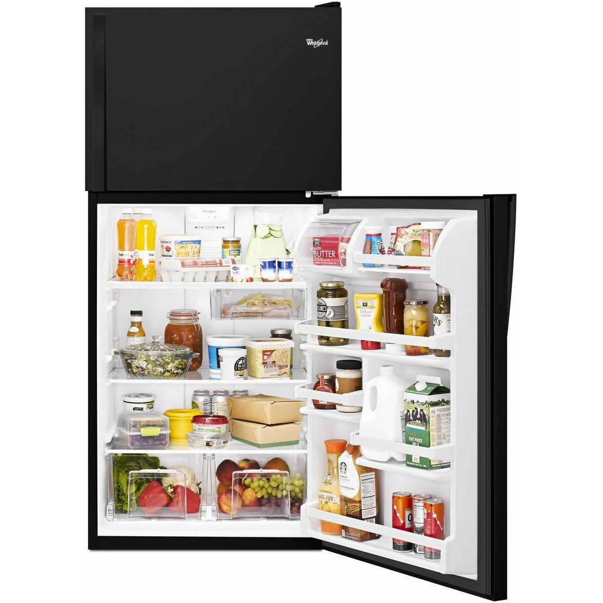  Whirlpool 30-inch, 18.2 cu.ft. Freestanding Top Freezer Refrigerator with Flexi-Slide™ Bin WRT318FZDB IMAGE 6