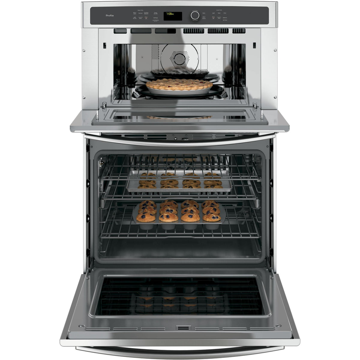  GE Profile 30-inch, 5 cu. ft. Built-in Combination Wall Oven with Convection PT7800SHSS IMAGE 4