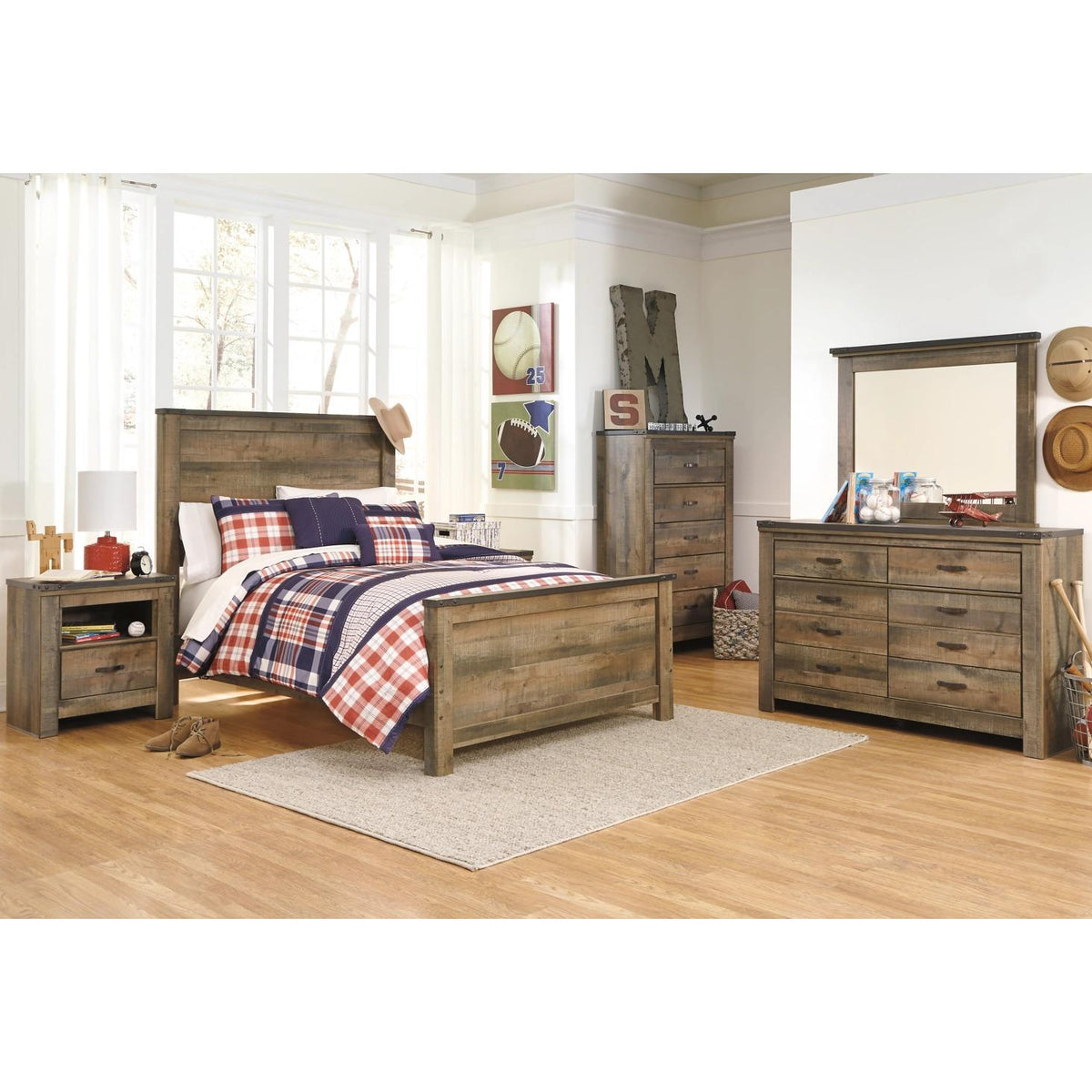  Signature Design by Ashley Trinell B446B3 Full Panel Bed IMAGE 3