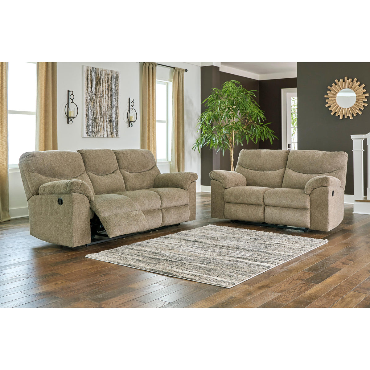  Signature Design by Ashley Alphons 28202U1 2 pc Reclining Living Room Set IMAGE 2