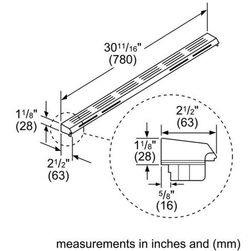  Bosch Cooking Accessories Trim Kit HDZIT301 IMAGE 2