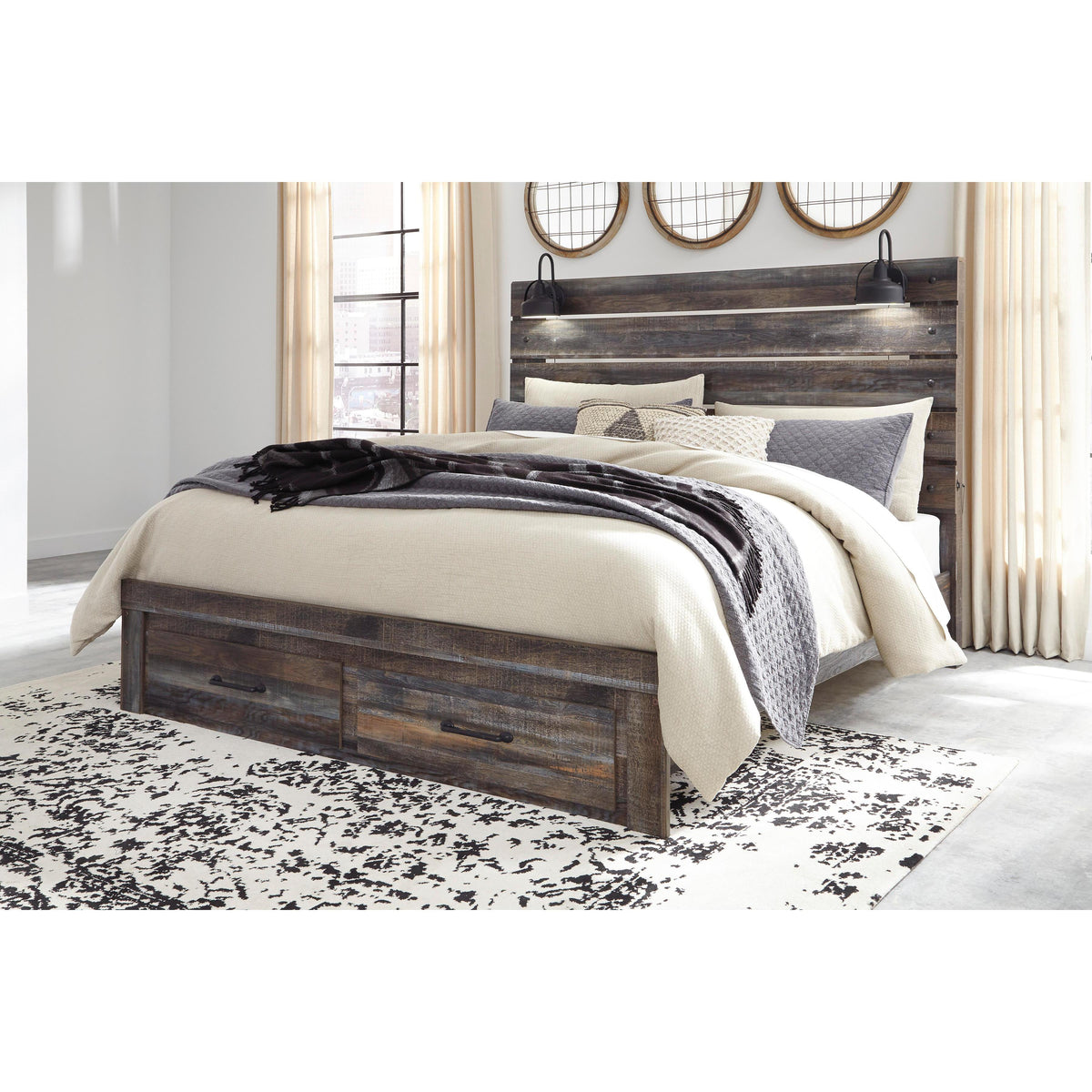  Signature Design by Ashley Drystan B211B58 5 pc King Panel Storage Bedroom Set IMAGE 2