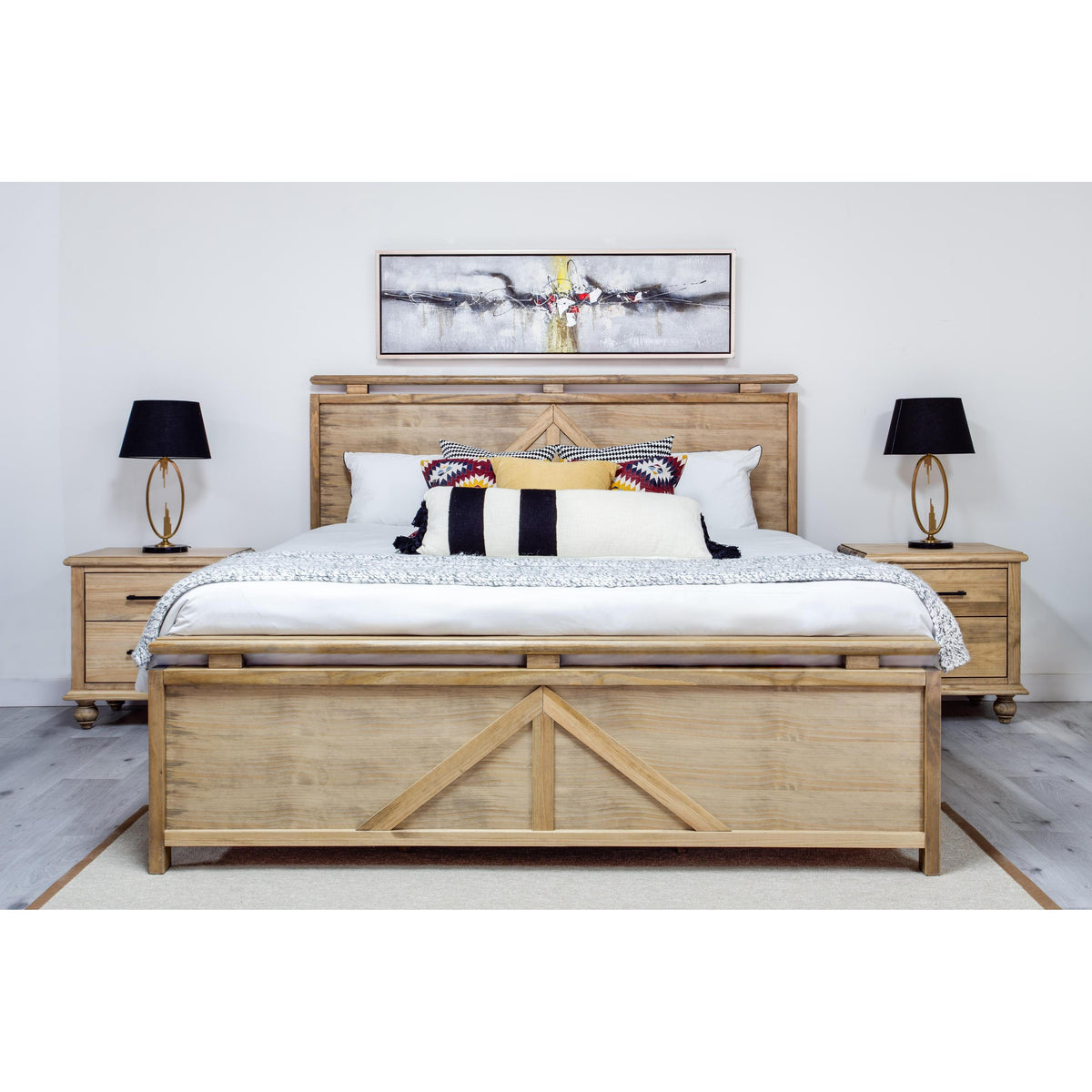  Mako Wood Furniture Victoria 8300 8 pc King Panel Bedroom Set IMAGE 2