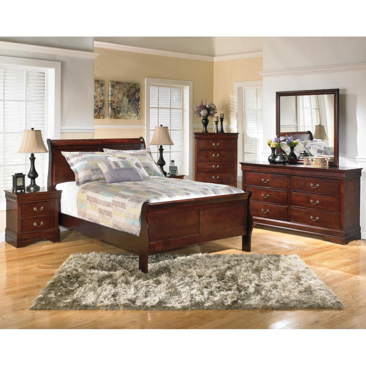 Signature Design by Ashley Alisdair B376B19 7 pc Full Sleigh Bedroom Set IMAGE 1