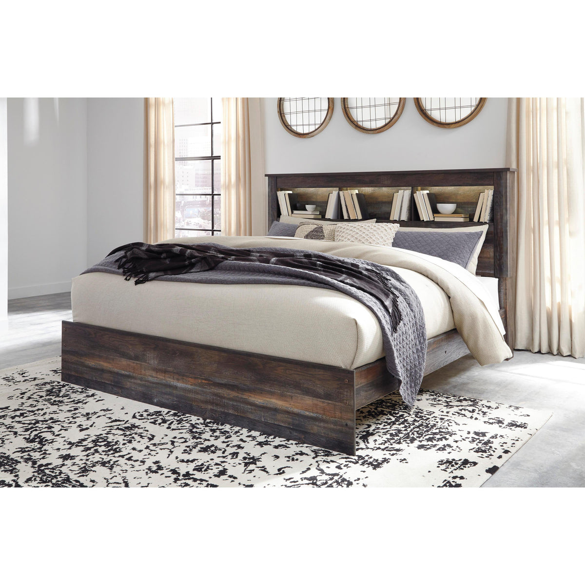 Signature Design by Ashley Drystan B211 6 pc King Bookcase Bedroom Set IMAGE 2