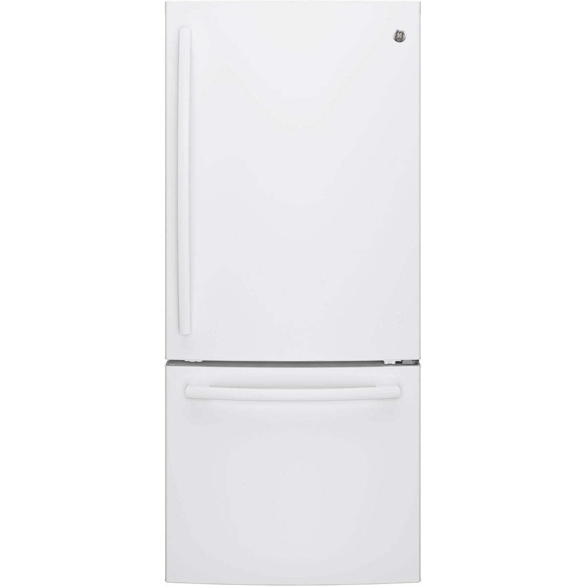  GE 30-inch, 20.9 cu. ft. Bottom Freezer Refrigerator GDE21DGKWW IMAGE 1