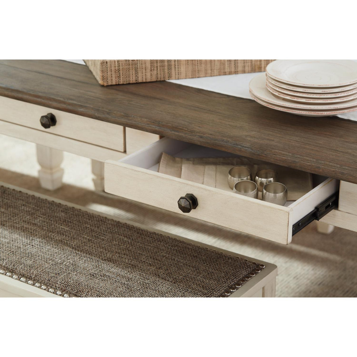 Signature Design by Ashley Bolanburg D647D7 5 pc Dining Set IMAGE 3