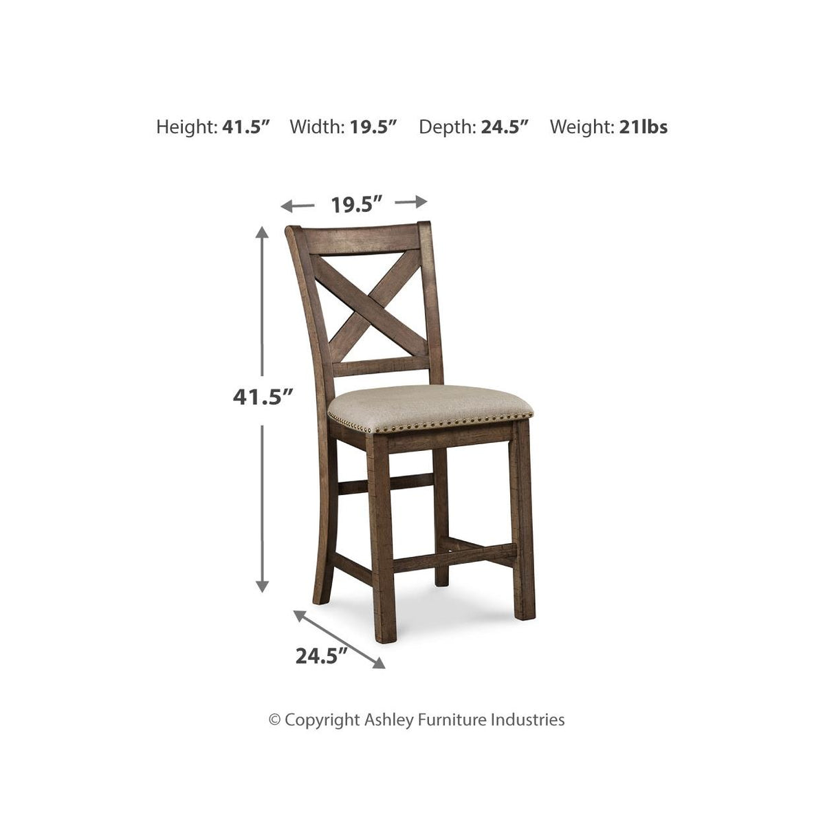 Signature Design by Ashley Moriville D631D9 4 pc Counter Height Dining Set IMAGE 7