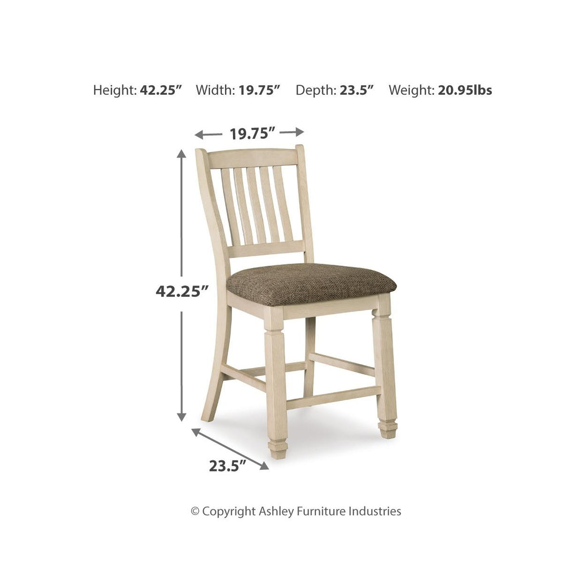  Signature Design by Ashley Bolanburg D647D12 6 pc Counter Height Dining Set IMAGE 8