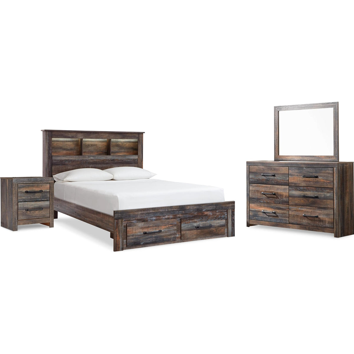  Signature Design by Ashley Drystan B211B75 6 pc Queen Bookcase Bedroom Set IMAGE 1