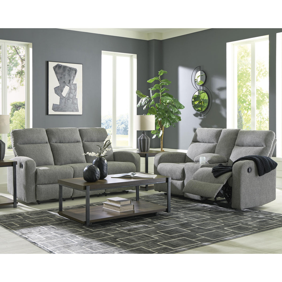  Signature Design by Ashley Gauntlet PC42204U1 2 pc Reclining Living Room Set IMAGE 1