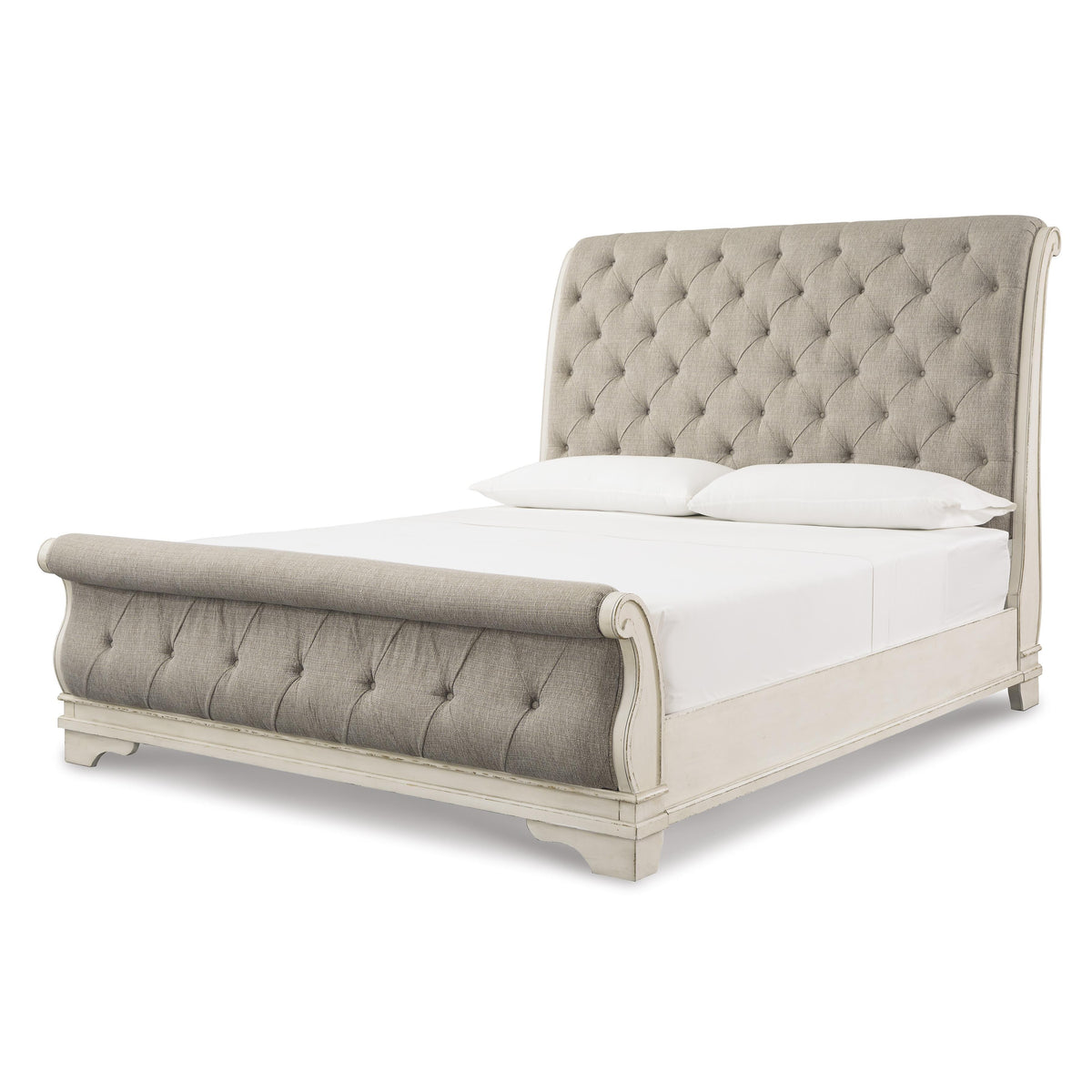  Signature Design by Ashley Realyn B743B51 7 pc King Upholstered Sleigh Bedroom Set IMAGE 2