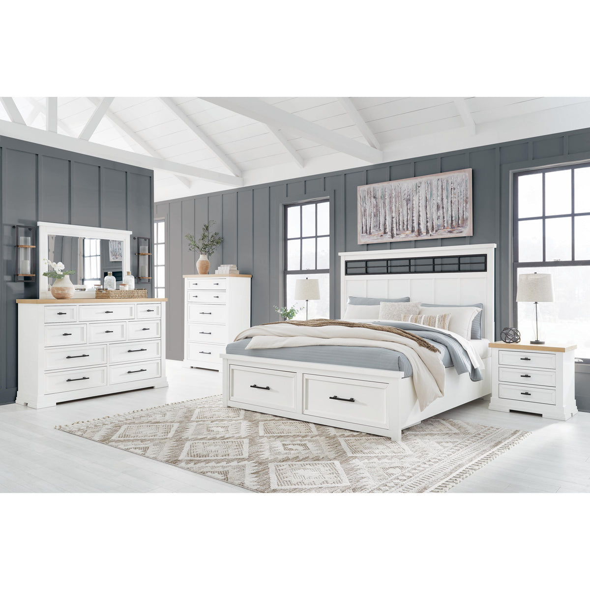  Benchcraft Ashbryn B844B9 6 pc King Panel Storage Bedroom Set IMAGE 1