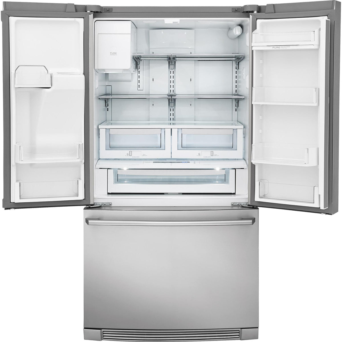  Electrolux 36-inch, 21.5 cu. ft. Counter-Depth French 3-Door Refrigerator with Wave-Touch® Controls EW23BC87SS IMAGE 3