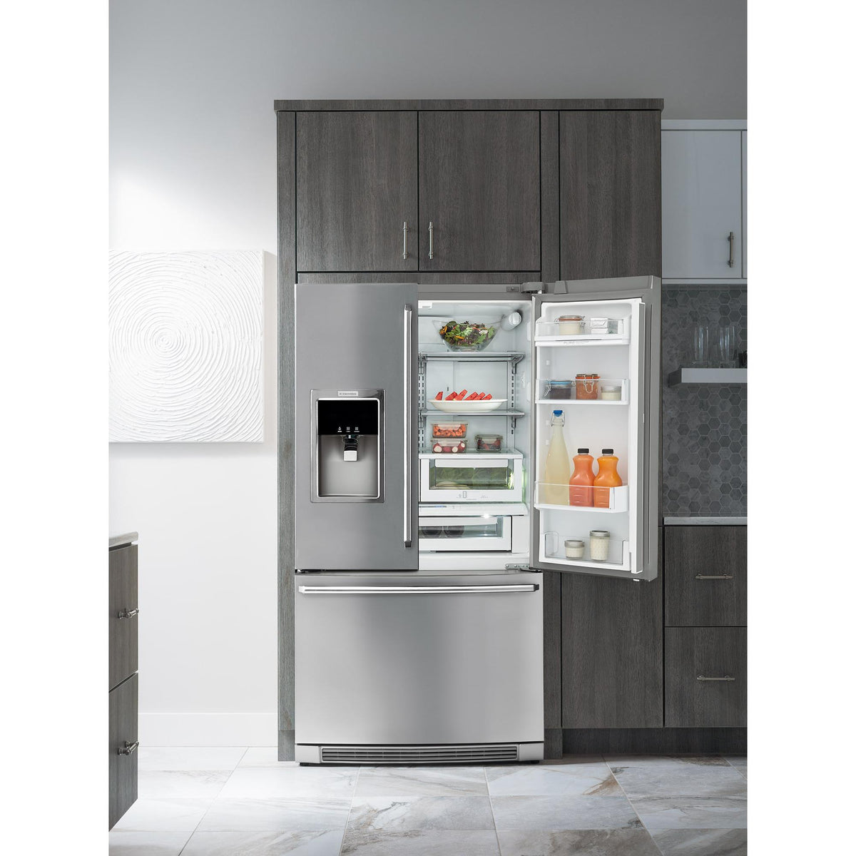  Electrolux 36-inch, 21.5 cu. ft. Counter-Depth French 3-Door Refrigerator with Wave-Touch® Controls EW23BC87SS IMAGE 7