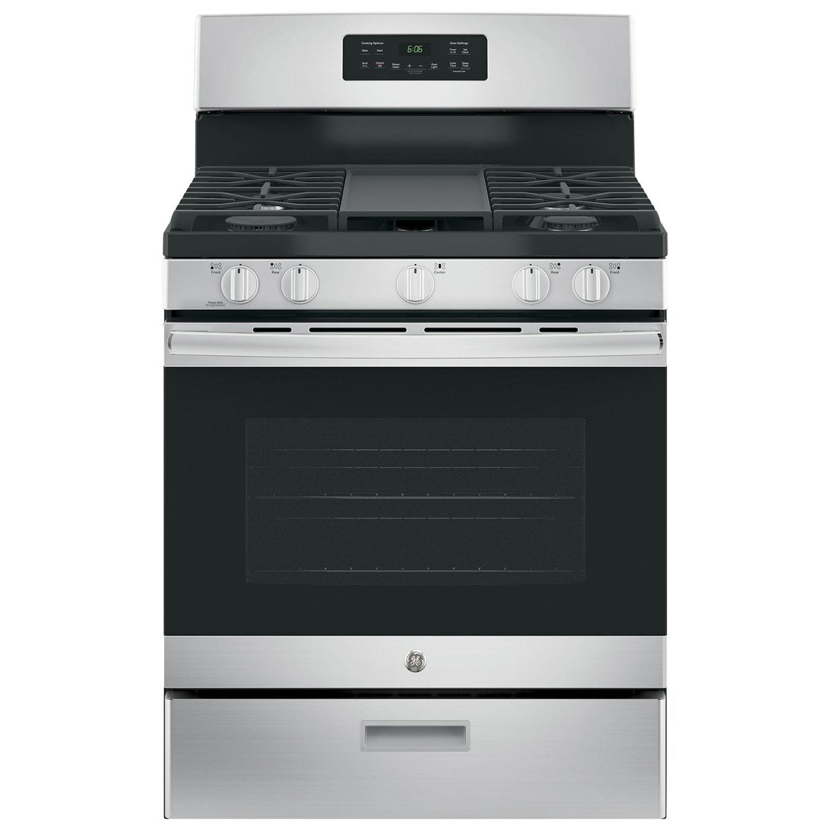  GE 30-inch Freestanding Gas Range with Steam Clean JCGBS66SEKSS IMAGE 1