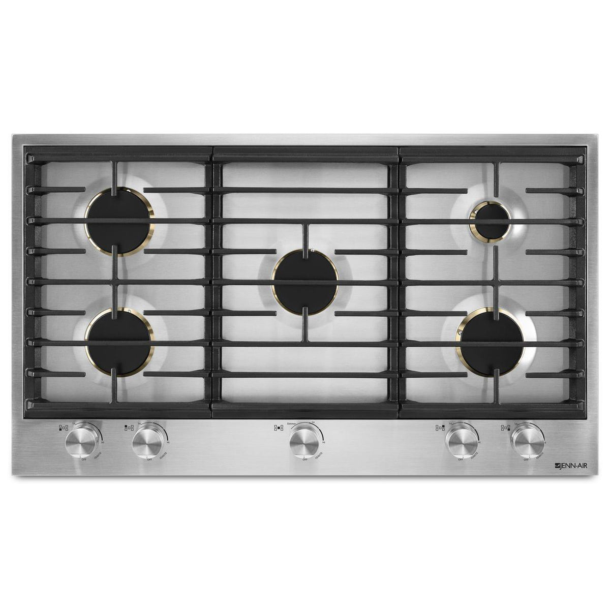  JennAir 36-inch Built-In Gas Cooktop JGC3536GS IMAGE 1