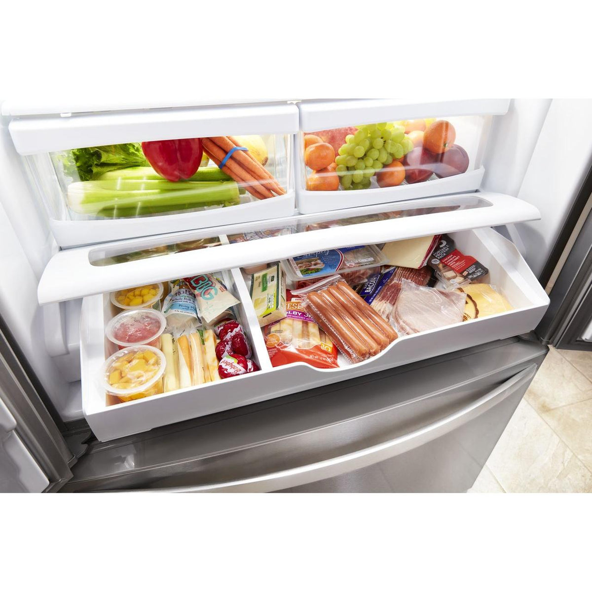  Whirlpool 36-inch, 19.7 cu. ft. Counter-Depth French 3-Door Refrigerator WRF550CDHZ IMAGE 11