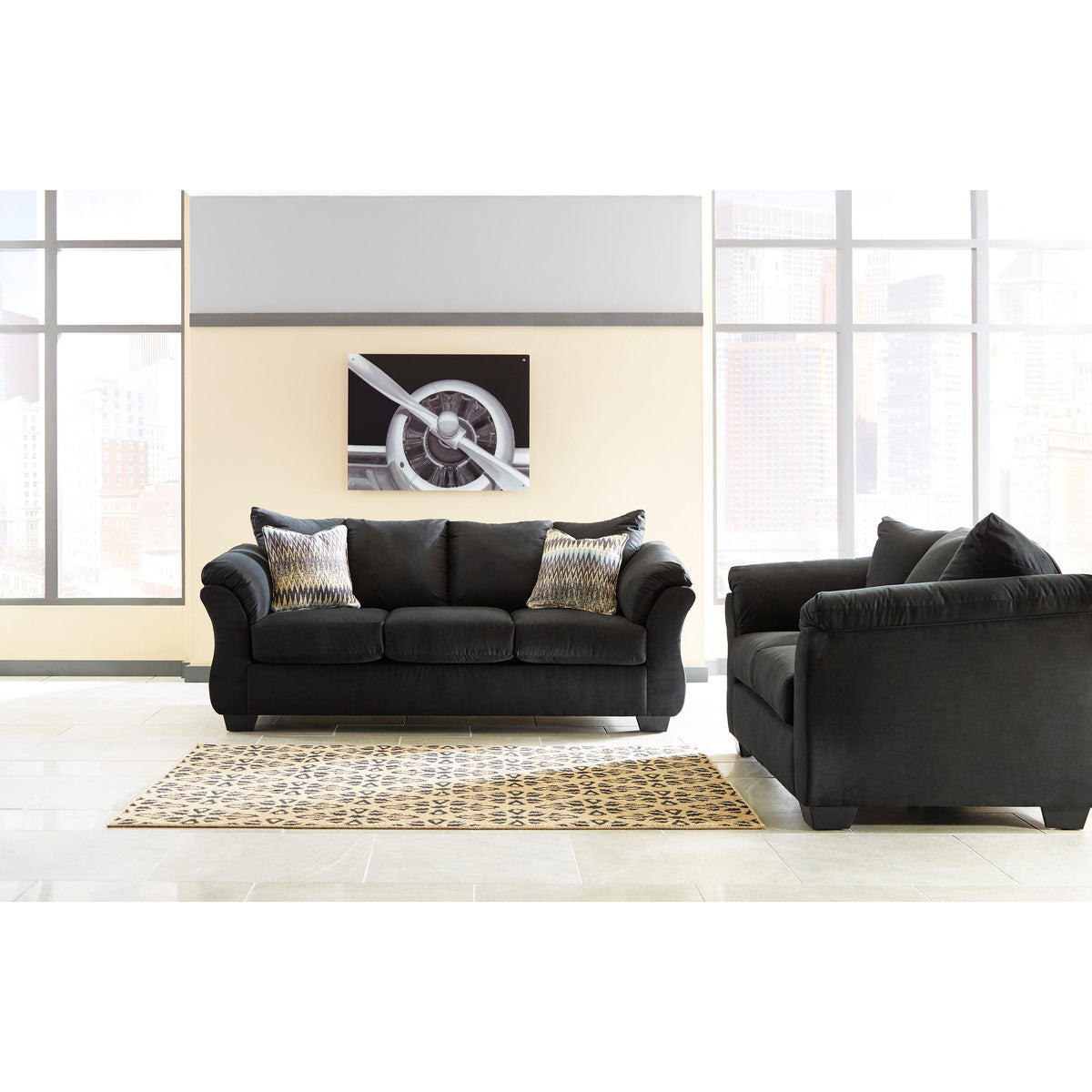  Signature Design by Ashley Darcy Stationary Fabric Loveseat 7500835 IMAGE 3
