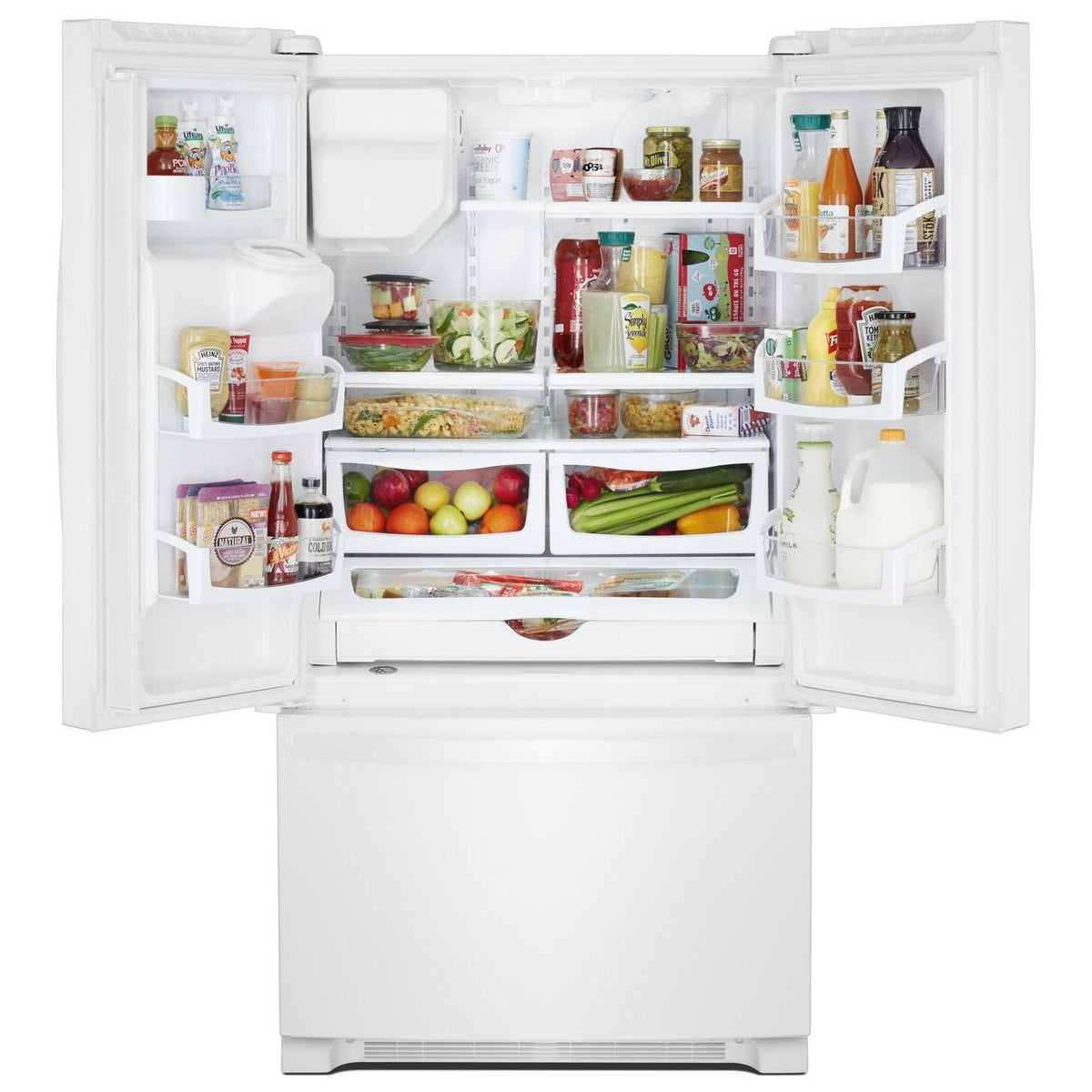  Whirlpool 36-inch, 24.7 cu. ft. French 3-Door Refrigerator with Ice and Water Dispensing System WRF555SDHW IMAGE 3