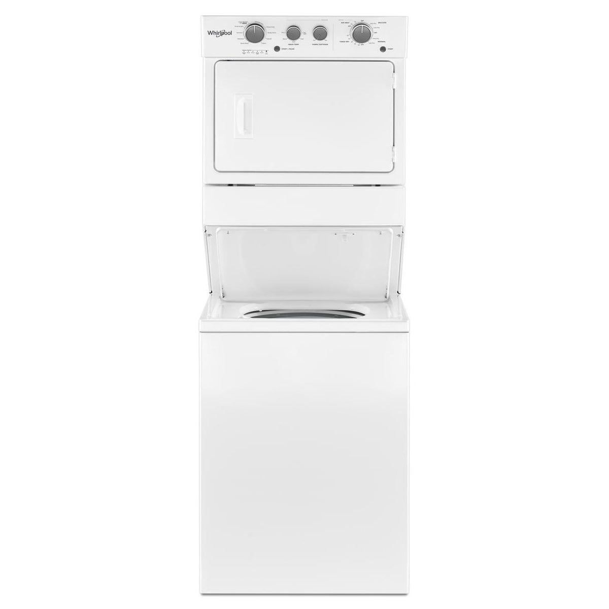  Whirlpool Stacked Washer/Dryer Electric Laundry Center YWET4027HW IMAGE 2